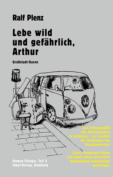 Sechs Chronisten erleben die ­Revolution des Druckgewerbes im ­Hamburg der Achtzigerjahre, sie wirken an der Erfindung der Datenmaschine mit. Sie ­begleiten die Musik- und Kunstszene, ­erleben die Punks vom Spritzen­platz und glauben an ewiges Leben durch besondere Ernährung und Yoga. Sie sind Teil des quirligen Hamburger Stadtteils mit der besonderen links­alternativen Szene: Altona-Ottensen. Fünf Wohngemeinschaften sind die Lebenswelt der Protagonisten, die sich durch einen äußerst wertvollen Geheimbund miteinander verbunden fühlen. Ralf Plenz, Jahrgang 1955, bekannt als ­Unternehmensberater und Heraus­geber zahlreicher ­Fachbücher, präsentiert hier seinen zweiten, ­farbig illustrierten ­Roman.