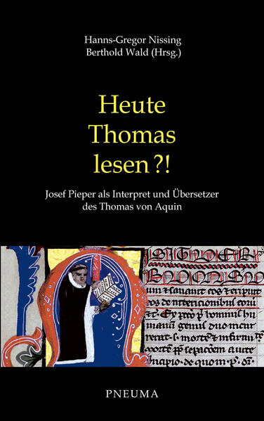 Es ist still geworden um Thomas von Aquin (1224/5-1274). Galt er jahrhundertelang als unbestrittene Lehrautorität für die katholische Theologie, so ist es seit geraumer Zeit möglich, ein Studium dieses Fachs zu absolvieren, ohne mit seinen Schriften überhaupt in Berührung zu kommen. Die Gründe dafür mögen vielfältig sein. Doch mehren sich inzwischen wieder Stimmen, die nach Thomas fragen, die sein Denken kennenlernen und seine Schriften studieren wollen. Person und Denken des Thomas von Aquin für unsere Zeit zu erschließen, war eines der zentralen Anliegen des Münsteraner Philosophen Josef Pieper (1904-1997). Angesichts des neu erwachenden Thomas-Interesses in der Gegenwart scheint der Thomas-Rezeption Piepers eine besondere Aktualität, ja: möglicherweise sogar eine paradigmatische Bedeutung zuzukommen. Der vorliegende Sammelband möchte zeigen, welche Zugänge zum Werk des Thomas von Aquin die Übersetzungen und Interpretationen Josef Piepers vermitteln, und wie sie zu seiner Lektüre heute anregen können. Mit Beiträgen von Hanns-Gregor Nissing, Berthold Wald, Manfred Gerwing, Dominik Grässlin, Dominic Spiekermann und Veronika Lütkenhaus