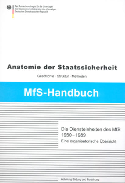 Die Diensteinheiten des MfS 1950-1989 | Bundesamt für magische Wesen