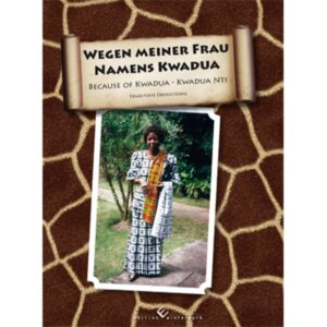 Ein junger Mann, versetzt von Europa nach Westafrika, verliebt sich in eine graziöse lokale Schönheit. Entgegen damals herrschenden Gepflogenheiten heiratet er seine Geliebte. Die Geschichte beginnt in den letzten turbulenten Tagen der kolonialen Administration in der Goldküste und endet nach 50 ereignisvollen Jahren des unabhängigen Staates Ghana. Eine prächtige Galerie von schillernden Persönlichkeiten, Schilderungen parteipolitischer Rivalitäten, scharfer Geschäftspraxis innerhalb und außerhalb eines Großkon-zerns, werden erstaunlich kaleidoskopischer Reihenfolge aufzeigt. Das Buch „Wegen Kwadua“ ist sehr auf-regend und äußerst unterhaltsam.