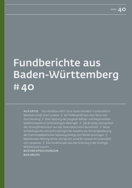 Fundberichte aus Baden-Württemberg 40 | Thomas Link, Lucie Siftar