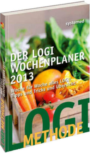 Glücklich und schlank durchs Glücksjahr 2013 LOGI zum Mitnehmen - für 53 gut organisierte Wochen! LOGI im Westentaschenformat - alle Termine immer und überall im Blick: auf einer Jahresübersicht, 12 Monatslisten und 53 Wochendoppelseiten. Und damit 2013 nicht nur LOGIsch geplant sondern auch LOGIsch gelebt werden kann, gibts wieder viele nützliche Tipps und wissenswerte Facts für Genießer, LOGI-Freunde und kluge Köpfe am Seitenrand. Denn: mit der richtigen Ernährung ist es wie mit den täglichen Terminen: Ab und zu reicht eine kurze Erinnerung - und es kann gar nichts mehr schiefgehen. - Aufgrund der riesigen Nachfrage auch für 2013 erhältlich: der einzigartige LOGI-Wochenplaner - Mit Monatslieblingsrezepten und wöchentlichen LOGI-Tipps und -Faktoiden - Das ideale Geschenk für LOGI-Fans