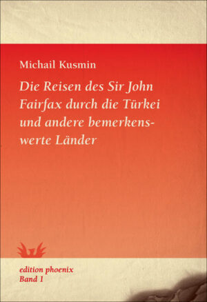 Die vorliegende Erzählung erschien erstmals 1910. Im Stil englischer Reisebeschreibungen schildert Kusmin die abenteuerlichen Fahrten des jungen John Fairfax durch Kleinasien und seine Erlebnisse in der Fremde. Das Buch ist mit Holzschnitten des bekannten österreichischen Grafikers und Buchkünstlers Karl Rössing (1897–1987) illustriert. In der "edition phoenix" erscheinen Bücher, die 1933 den Bücherverbrennungen der Nationalsozialisten zum Opfer gefallen sind und seither in Deutschland nicht wieder gedruckt wurden. Durch eine Neuauflage werden diese Werke nun nach fast 80 Jahren Vergessenheit wieder der Öffentlichkeit zugänglich gemacht.