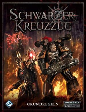 Black Crusade ist eine neue alleinstehende Erweiterung der populären Produktlinie der Warhammer 40.000 Rollenspiele von Fantasy Flight Games, die den Spielern im Konflikt zwischen dem Imperium der Menschen und den Kräften das Chaos eine völlig neue Perspektive bietet. Dieses bahnbrechende Konzept bietet die noch nie dagewesene Möglichkeit, sowohl als Agent das Chaos, wie auch als Chaos Space Marine oder als menschlicher Anhänger spielen zu können. Das Chaos zieht sich wie ein Roter Faden durch die erfolgreiche Warhammer 40.000 Rollenspielwelt: als omnipräsenter Antagonist ist das Chaos verantwortlich für vieles, was das umfangreiche Setting beschreibt. Aber mit dem Erscheinen von Black Crusade werden die Spieler ein neues, aufregendes Set an Charakter- Motivationen entdecken. Sind die Agenten das Chaos wirklich Böse, oder sind sie Rebellen die gegen das Imperium und seine repressive Oligarchie kämpfen, welche die Menschen in ihren dogmatischen Ansichten versklavt? Black Crusade bietet den Spielern die Change die tiefe des Universums auf einzigartige Weise zu erkunden, während es den Spielleitern aller vier Warhammer 40.000 Rollenspieltitel das ultimative Toolkit zur Verfügung stellt, um neue herausfordernde Schurken zu schaffen. Die Tage das Imperiums der Menschheit neigen sich ihrem Ende entgegen, und ihr leichenartiger Gott wird bald übertrumpft werden. Bist du bereit dich dem Chaos anzuschließen?