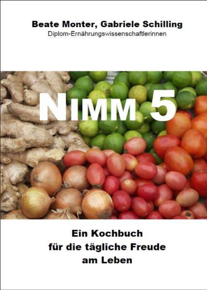 NIMM 5 ist ein Kochbuch für Menschen, denen eine gesunde Ernährung im Alltag ohne viel Aufwand am Herzen liegt. Für die Rubriken Salate, Suppen, Nudeln, Reis, Kartoffeln, andere Getreidesorten, Gemüse, herzhafte Gemüse, Fleisch, Fisch, Süßspeisen und Desserts finden Sie jeweils 5 Rezepte, die trotz der Verwendung von Grundnahrungsmitteln einfach und schnell nachzukochen sind und die sich so sehr gut in den modernen Haushalt und Alltagsablauf einfügen lassen. Die Rezepte sind mit Bildern versehen, übersichtlich und farblich ansprechend gestaltet und werden durch Nährwertangaben ergänzt. Zusätzliche Tipps geben Anregungen zu weiteren Variationen, Bevorratung oder Einkauf. Das Buch erscheint im praktischen DIN-A5-Format mit Wire-O-Bindung. Mit den Kurztipps und Variationen zu den kleinen Mahlzeiten wie Frühstück, Zwischenmahlzeit und Abendessen sowie Grundüberlegungen und Beispielen zur Speiseplangestaltung, zur gesunden Ernährung, zum Lebensmitteleinkauf und zur Küchenhygiene ist das Kochbuch die ideale Grundausstattung für junge Menschen, die anfangen einen eigenen Haushalt zu gründen und für sich selber zu sorgen.