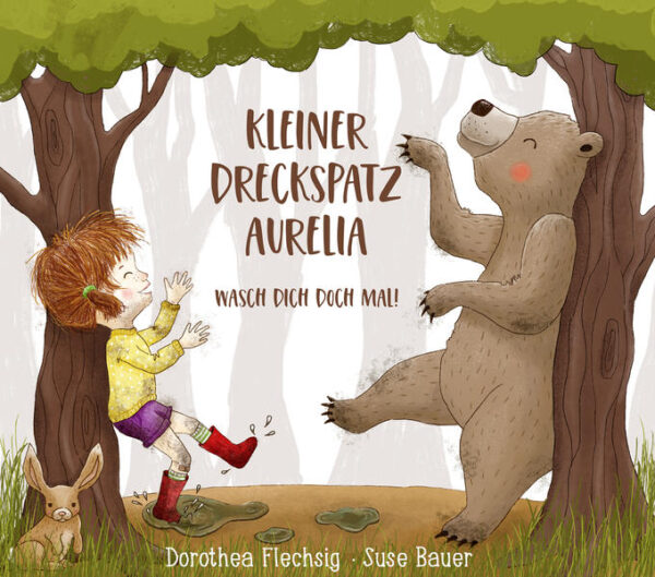 Wer richtig spielt, ist schmutzig! „Liebe Aurelia, du musst dich mal waschen. Sogar der größte Dreckspatz macht sich sauber!“, schimpft Aurelias Papa. „Wie wäscht sich denn ein Spatz?“, fragt Aurelia. Und wie wäscht sich ein dicker Elefant? Eine süße Katze oder ein großer brauner Bär? Aurelia probiert alles aus.