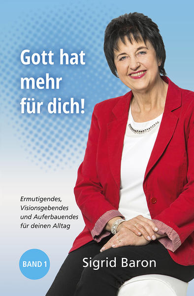 Gott hat mehr für dich! Band 1 Zahlreiche Menschen fühlen sich in ihren problematischen Lebensumständen wie auf verlorenem Posten und sind von den Schwierigkeiten, die ihnen entgegenstehen, zermürbt und ausgebremst. Gehörst du vielleicht dazu? Genau dann brauchst du Zuspruch, Fokussierung, Ausrichtung. Sei dir sicher: Gott will dich erlösen, befreien, heilen, beschenken, segnen und dir real begegnen. Du darfst und kannst siegreich sein und in die alle deine Lebensbereiche umfassende Fülle des Segens und der Versorgung Gottes hineinkommen. Sigrids wichtigste Botschaft ist auch gleichzeitig der Titel dieses Buches: Gott hat mehr für dich!