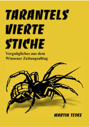 An sechs Tagen in der Woche finden Sie unter der Rubrik 'Hallihallo' einen humorigen Beitrag in Ihrem 'Winsener Anzeiger' (WA). An mindestens zwei Tagen in der Woche wird mir als Winsener Journalist die Frage gestellt: Wer ist eigentlich Tarantel? Sie werden sicherlich Verständnis dafür haben dass das Geheimnis dieses Pseudonyms nicht gelüftet werden darf, denn Tarantel hat noch Stachel für einige Jahre im Köcher und ist wohl noch lange einmal in der Woche in dieser Rubik vertreten. Ich persönlich habe gern die Anregung aufgenommen, Tarantels Beiträge als Büchlein herauszugeben - erstmals taucht dieses Pseudonym immerhin schon 1971 im WA auf. Und wie sie seinen - oder ihren - Beiträgen entnehmen können, plaudert er oder sie mit einem ganz unübersehbaren Maß an Lebenserfahrung aus dem ganz persönlichen Nähkästchen. Bleiben Sie also dem WA und Tarantel gewogen, und nehmen Sie es nicht so schwer, wenn Tarantels Stachel auch Sie einmal pieksen sollte. Es juckt nur leicht - versprochen!