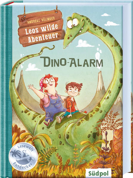 Hilfe, Dino im Garten! Leo soll in der Schule einen Vortrag über sein Lieblingstier halten. Aber wie soll er einen Apatosaurus beobachten, der längst ausgestorben ist? Zum Glück gibt es seine Erfinder- Tante Agnetha, die nicht nur Haushaltsrobotor, sondern auch eine Zeitmaschine konstruiert hat, mit der sie in die Jura- Zeit reisen können. Dumm nur, dass nach ihrer Rückkehr plötzlich ein riesiger Dinosaurier in Tante Agnethas Garten steht!