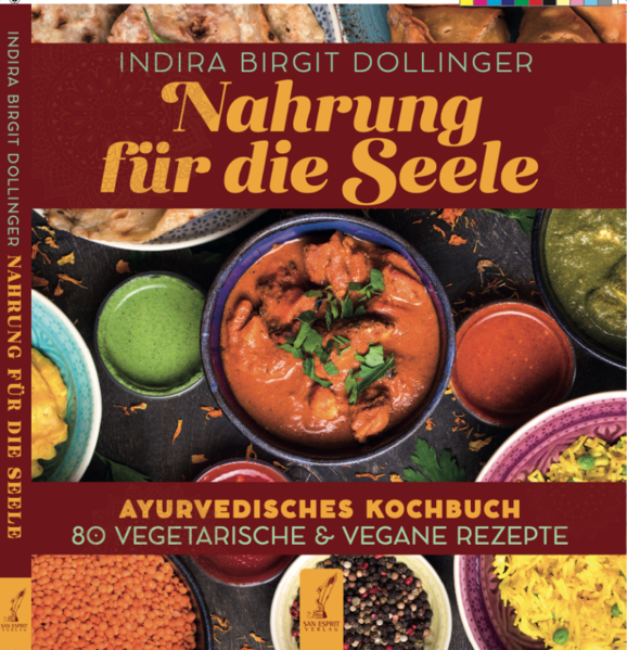 80 vegetarische & vegan Rezepte - Nahrung für die Seele Dieses Buch vermittelt Wissen und Können. Es ist eine Fusion der Ayurvedischen Ernährungs- und Kochphilosophie, sowie der westlichen Ernährungslehre. Für westlich geprägte Menschen wird hier die Ayurveda Philosophie verständlich und nachvollziehbar dargestellt. Dadurch kann man sich mit dem Basiswissen der Philosophie, den Konstitutionstypen, den unterschiedlichen Geschmäckern und mit der Ayurvedischen Küche vertraut machen. Man findet ein gesundes Mittelmaß zwischen typgerechter Ernährung, Geschmack und vor allem auch Genuss. Das Besondere an den Rezepten ist die Kombination aus ayurvedisch, vegetarisch und vegan. Alle Rezepte bieten eine gesunde und schmackhafte Alternative zur herkömmlichen Ernährung. Dabei spielen die Freude am Kochen und Essen eine ganz wichtig Rolle.