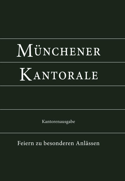 Die Kantorenausgabe enthält die Vertonungen des Antwortpsalms (ohne Begleitsatz zum Kehrvers), den Ruf vor dem Evangelium mit einstimmiger Versvertonung und einige spezielle Kantorengesänge. Erarbeitet von Markus Eham, Bernward Beyerle, Gerald Fischer, Michael Heigenhuber und Stephan Zippe, unter Mitwirkung von Rupert Berger. Hg. von der Abteilung Kirchenmusik im Ordinariat des Erzbistums München und Freising.