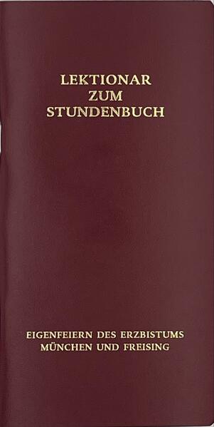 Für die Feier des Stundengebets stellt in dieser Ausgabe das Erzbistum München und Freising die liturgischen Texte seiner speziellen Feste des Kirchenjahres vor, die im Allgemeinen Römischen Kalender (Generalkalender) oder im Regionalkalender für das deutsche Sprachgebiet nicht enthalten sind oder eine andere Gewichtung haben. Die „Eigenfeiern“ sind eine unverzichtbare Ergänzung für die Feier der Liturgie im Erzbistum.