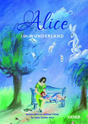 So es geht es zu im Wunderland: Alice döst im Garten über einem Buch. Da taucht plötzlich ein großer weißer Hase auf, der es offenbar sehr eilig hat. Neugierig läuft sie ihm nach. Durch einen scheinbar endlos tiefen Schacht fällt sie in eine bizarre Parallelwelt, in der nichts nach normalen Gesetzen funktioniert. Alice nimmt nach dem Prinzip „Versuch und Irrtum“ verschiedene Substanzen ein, die sie mal winzig klein oder dann wieder überdimensional groß werden lassen, die Folge sind ein paar schwierige und auch abenteuerliche Situationen. Mit Hilfe einiger Tiere, die Alice auf ihrer Reise im Wunderland kennengelernt hat gelingt es ihr zum Königsschloss vorzudringen - die Merkwürdigkeiten hören jedoch auch hier nicht auf. Die Szene mit einer durchgeknallten rasenden Königin und ihrem nicht weniger eigenartigen Hofstaat beginnt mit einer Runde Cricket und gipfelt in einer absurden Gerichtsverhandlung. Nachdem viele Anwesende verurteilt wurden, wird auch Alice nachdem sie die Wut der rasenden Königin herausgefordert hatte verurteilt. Bevor es jedoch zur Vollstreckung der Urteile kommt, gibt es für all diese Erlebnisse eine ganz einfache Erklärung: Alice hat das alles nur geträumt! In dieser charmanten Kurzversion erzählt der in München lebende Künstler Michael Färber Carrolls bekannte Geschichte von Alice im Wunderland neu. Der Künstler hat für diese Geschichte 14 bezaubernde Bilder mit Pastellkreiden geschaffen, die mehrfach und zuletzt im September 2016 in München ausgestellt wurden.