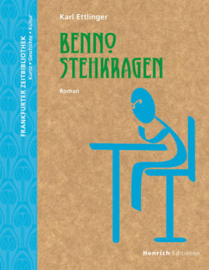 Benno Stehkragen ist ein kleiner Buchhalter, der treu und loyal in einer Frankfurter Bank arbeitet. Er ist ein Junggeselle, misst nur 1,12 Meter und hat einen Buckel. Er flüchtet sich oft in Tagträumereien, ist ein gläubiger Jude, ein treuer Deutscher und ein liebenswerter Mensch. Er verliebt sich unglücklich in eine Arbeitskollegin. Doch als Eigenbrötler und jüdischer Kautz ist er zu lebensfremd für eine Beziehung. Dem deutschen Vaterland kann er durch seine Behinderung nicht dienen und doch wird er am Ende zum Helden, als er bei einem drohenden Fliegerangriff das Leben eines Kindes rettet. - Die Novelle 'Benno Stehkragen' (1917) begann der Satiriker Karl Ettlinger im Ersten Weltkrieg und vollendete sie nach seiner Kriegsverletzung. Sie erreichte eine Auflage von 100.000 Expl. Der Erzählstrang ist in Hochdeutsch geschrieben, die direkte Rede in verständlicher Mundart.