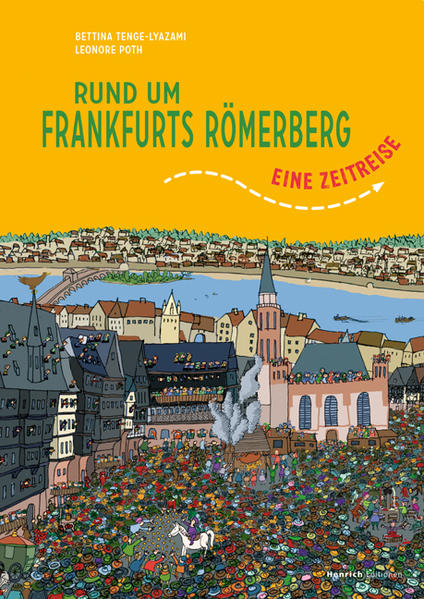 Jagd auf wilde Auerochsen? Römische Legionäre auf Wache und gerüstete Ritter im Turnierkampf? In Frankfurt? All dies gab es tatsächlich und dazu viele andere spannende Ereignisse im alten Frankfurt, die es zu entdecken gilt. Dieses Buch nimmt dich mit auf eine Zeitreise an den zentralen Ort allen Geschehens - den Frankfurter Römerberg. Du möchtest wissen, wie sich der Römerberg von einer unbebauten Sumpflandschaft zu einem der berühmtesten Plätze Deutschlands mit internationalem Bekanntheitsgrad entwickelte? Dich interessiert, was dort in der Vergangenheit Bemerkenswertes geschah und wie es dort zu unterschiedlichen Zeiten aussah? Hier im Buch gibt es Antworten. Auf 14 Doppelseiten entführt dich die Zeitreise von der Jungsteinzeit bis in die Gegenwart. Große, farbige Wimmelbilder der Künstlerin Leonore Poth lassen dich eintauchen in eine aufregende, fremde Welt. Sorgsam recherchierte, informative Texte der Autorin Bettina Tenge- Lyazami liefern dir, was du zum historischen Verständnis wissen musst. Für die Leser, die den Römerberg vor Ort erkunden möchten, enthält das Buch einen Grundrissplan mit allen im Buch namentlich erwähnten Gebäuden, Brunnen oder Bodenmarkierungen. Der Blick auf den Römerberg und die gewählte Perspektive sind auf jeder Doppelseite gleich. So erlebst du mit, wie sich die Stadt um den Römerberg herum entwickelte und veränderte. Eines ist gewiss: So hast du Frankfurt garantiert noch nie gesehen!