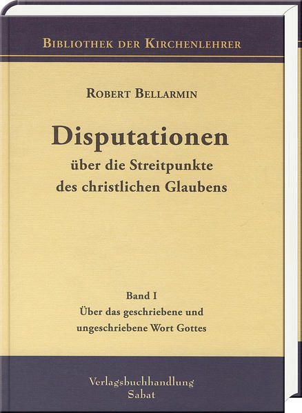 Die 'Disputationen' oder 'Kontroversen' des heiligen Bellarmin galten lange Zeit als die vornehmste Verteidigungsschrift der katholischen Kirche gegen die Angriffe der reformatorischen Theologen. Seine Darlegung des katholischen Standpunktes wurde von sämtlichen Lehrwerken über mehrere Jahrhunderte hinweg übernommen. Den gründlichen Untersuchungen über die angestrittenen Glaubenslehren setzte er gleichsam als Vorrede den ersten Band 'Über das geschriebene und ungeschriebene Wort Gottes' voran. 'Denn man kann nicht streiten', sagt Bellarmin, 'ehe man nicht mit den Gegnern über irgendeinen gemeinsamen Grund übereinkommt. Wir kommen aber darin mit allen Ketzereien überein, dass das Wort Gottes eine Regel des Glaubens zur Beurteilung der Glaubenslehren, ein gemeinsamer von allen anerkannter Grund zur Schöpfung der Beweise, endlich ein geistliches Schwert sei, welches in diesem Kampfe nicht zurückgewiesen werden könne. Doch über diesen gemeinsamen Grund selbst gibt es viele Fragen. Denn einige nehmen bloß das innerliche Wort Gottes an, andere das äußerliche, aber geschriebene, andere sowohl das geschriebene als mündlich überlieferte. Wiederum halten die einen diese Bücher, die anderen jene für Gottes Wort: die einen glauben, man müsse sich dieser, die anderen, man müsse sich jener Ausgabe bedienen: die einen behaupten, die Schrift sei durch sich ganz klar, die anderen, sie sei dunkel und bedürfe der Auslegung: endlich lehren die einen, man müsse den Sinn der Schriften von dem inneren offenbarenden Geiste, die anderen, man müsse ihn von der Kirche und ihrem Oberhirten zu erhalten suchen. Diese Fragen müssen alle am Anfange auseinandergesetzt werden, um einen Grund für die übrigen Bestimmungen zu gewinnen.' Papst Benedikt XVI. äußerte sich in einer Katechese über den Heiligen wie folgt: 'Kurz nach dem Abschluss des Konzils von Trient trugen seine Vorlesungen, die in den vier Bänden der Kontroversen veröffentlicht wurden, wesentlich dazu bei, dass die Identität der katholischen Kirche neu gestärkt und gefestigt wurde. Durch Vernunftargumente, durch Verweis auf die Tradition der Kirche und unter Vermeidung jeder Polemik gegenüber den Ideen der Reformation legte Bellarmin die katholische Lehre dar. . Robert Bellarmin hatte als päpstlicher Theologe und später als Kardinal, als Mitglied verschiedener Kongregationen und als Gesandter des Apostolischen Stuhles hohe Aufgaben in der Kirche inne. Aber das Eigentliche seines Lebens war doch immer, dass er nach Christus, nach der Gemeinschaft mit dem lebendigen Gott suchte-heilig zu sein suchte.'