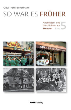 Claus-Peter Levermann berichtet davon, wie es früher in Menden und Umgebung zuging. Zahlreiche Geschichten und Anekdoten aus der Mendener Geschichte hat er zusammengetragen und um historische Fotografien und Dokumente ergänzt. Levermann erzählt vom Kriegsalltag, von Unglücken und Wetterkatastrophen in seiner Heimatstadt, aber auch vom Ideenreichtum der Menschen und von kuriosen Begebenheiten, die sich in Menden ereignet haben. Ob Seifenkistenrennen, Tanz-Tee oder Milchwagen: So manch vergessene Dinge lassen sich in diesem Buch wiederentdecken.