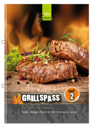 Endlich ist es so weit! Der Grillspass geht in die 2. Runde. Egal ob leckere Salate, köstliche Beilagen oder delikate Fleisch- und Fischgerichte. Mit diesen Rezepten begeistern Sie Ihre Gäste! Aber auch Grillbutter, Marinaden und Saucen kommen in diesem Band nicht zu kurz. Legen Sie gleich los und Ihr nächster Grillabend wird zum kulinarischen Hochgenuss! Rezeptübersicht: Salate: Schneller Gartensalat, Antipasti-Salat, Eisbergsalat Allgäuer Art, Nudelsalat Sommerbrise, Nudelsalat mit Currydressing, Mexicosalat Beilagen aus dem Ofen: Gefülltes Baguette, Kräuter-Knoblauch-Panini, Country-Kartoffeln, Kräuter-Rahm-Kartoffeln, Zucchini-Schafskäse m. Thymian, Ofengemüse m. Tomatenmarinade Beilagen vom Grill: Gegrillte Käsepaprika, Rosmarinfladen vom Grill, Speckzwiebel vom Grill, Balsamico-Pilze Leckeres mit Fleisch vom Grill: Türkische Hacksteaks, Pikante Schnitzelröllchen mit derlei Füllungen, Ananas-Putenspieße mit Curry-Honig-Marinade, Schweinesteaks Diavolo, Mariniertes Schweinefilet, Hähnchen-Koriander-Spieße, Gefüllte Hähnchenbrust mit Mascarpone und Speck Leckeres mit Fisch vom Grill: Jacobsmuscheln & Scampis am Spieß, Thunfischsteak Mexico, Pangasiusfilet-Päckchen, Lachs asiatisch mit Ingwer-Butter Grillbutter: Paprikabutter, Chilibutter, Parmesanbutter Grillmarinaden: Hähnchenmarinade Indian Style, Jalapenos-Marinade, Oliven-Marinade Grillsaucen: Mango-Currysauce, Grillsauce American Style, Tzaziki mal anders, Kräuter-Cocktailsauce, Kräuter Sour Creme, Habaneros-Ketchup, Scharfe Knoblauchsauce, Knoblauch-Senf-Sauce Grillsaucen auf Vorrat: Sweet Currysauce, Cola-BBQ-Sauce, Johannisbeer-Rotwein-Ketchup