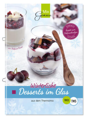 Diese Desserts versüßen Ihnen die winterliche Jahreszeit. Egal ob schokoladig, knusprig, fruchtig oder elegant. Wir haben für Sie die passenden Rezepte. Aber auch für das Weihnachtsfest sowie die Feiertage sind diese kleinen Köstlichkeiten ein wahrer Augenschmaus. Die Rezepte lassen sich mit Ihrem Thermomix schnell und einfach zubereiten. Durch die originelle Anrichtung in kleinen Gläsern können viele Desserts bereits am Vortag hergestellt werden. So steht einem entspannten Genuss mit Familie und Freunden nichts mehr im Wege.