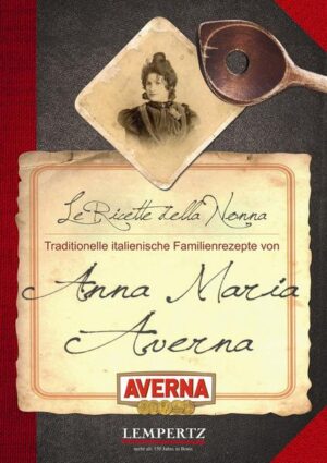 Zum Andenken an ihre Großmutter, die das Unternehmen AVERNA in den zwanziger und dreißiger Jahren zum Erfolg führte und täglich mit großer Liebe kochte, präsentiert die Familie Averna nun die bislang geheimen sizilianischen Familienrezepte von Anna Maria Averna in einem Kochbuch. Das Buch entführt mit Pasta-, Fleisch-, und Fischgerichten sowie Süßspeisen der traditionellen sizilianischen Küche auf eine optisch opulente, kulinarische Zeitreise. Darüber hinaus laden die 16 beliebtesten AVERNA-Cocktailrezepte zum Nachmixen ein.