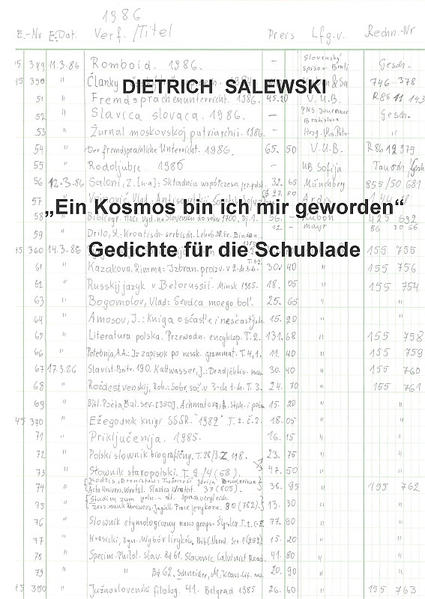 Dietrich Salewski: Ein Kosmos bin ich mir geworden | Bundesamt für magische Wesen