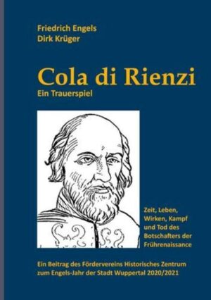 Der Gesellschaftstheoretiker Engels war Kaufmann, Unternehmer, Revolutionär, Philosoph, Journalist, Historiker und vieles mehr. Im späteren Leben war er auch mehr und mehr von den Naturwissenschaften fasziniert, ohne dass er letztlich auf diesem Gebiet zu bleibenden Ergebnissen kam. Da ging es ihm ähnlich wie dem ebenfalls so vielseitigen Goethe mit seiner Farbenlehre, die späteren wissenschaftlichen Überprüfungen nicht standhielt, aber trotzdem eine große Leistung war. So ist eben das Nachdenken über wichtige Dinge, das letztlich noch nicht zu einem abschließenden Ergebnis führt, auch bei Engels eine große Leistung. Gesellschaftstheorie, Journalismus und Unternehmensführung hat Engels in seinem Leben professionell betrieben. Unter den vielen anderen Betätigungsversuchen ist für den jungen Engels die Schriftstellerei besonders hervorzuheben. Er schrieb - auch aus Schutzgründen - meist unter dem Pseudonym Friedrich Oswald. Besonders hervorzuheben ist das dramatische Fragment „Cola di Rienzi“, in dem Engels den Freiheitskampf im mittelalterlichen Italien beschreibt. Dies wird in den nachfolgenden Texten in einer neu bearbeiteten und ergänzten Form vorgelegt. Neben anderen Aspekten ist dieses unvollendete Werk von Engels ein deutlicher Hinweis darauf, dass die sozialen Theorien von Marx (den Engels erst nach der Niederschrift des „Cola“ kennenlernte) und Engels nur mit einer gleichzeitigen Befreiung des Menschen umgesetzt werden können. In der Missachtung dieser für Engels m. E. selbstverständlichen Zusammenhänge liegt vielleicht der größte Frevel derjenigen, die sich als Diktatoren auf Marx und Engels beriefen. Der Literaturwissenschaftler Dr. Dirk Krüger hat den sehr aufwändigen Versuch unternommen unter Beachtung der Texte und Intentionen von Engels das Cola-Fragment zu ergänzen und daraus ein konsistentes dramatisches Stück zu schaffen. Neben Cola spielt darin der Freiheitskämpfer Petrarca eine wesentliche Rolle. Für Krüger waren bei dieser sowohl anspruchsvollen wie verantwortungsvollen Arbeit sicher seine Fachkenntnis als Literaturwissenschaftler und seine umfassende Kenntnis des Werkes von Engels eine große Hilfe. Hier gilt auch eine Erfahrung, die Engels - obwohl ihm Vieles aufgrund seiner Begabungen zuflog - in seinem Leben machte: Es ist meist nicht der geniale Einfall, sondern harte Arbeit, die zum Erfolg führt. Reinhard Grätz, Vorsitzender des Fördervereins Historisches Zentrums Wuppertal