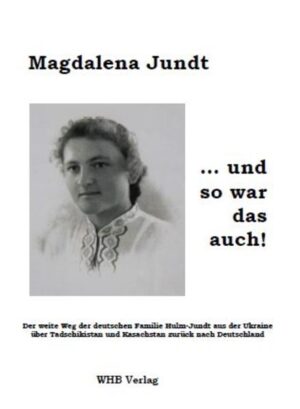 Magdalena Jundt, geborene Hulm, wurde im Jahre 1937 in dem Dorf Selz, dem heutigen Limanskoje in der Ukraine, geboren. Sie entstammt einer Familie von Bessarabiendeutschen, die zwischen 1814 und 1842 aus Baden, Württemberg, dem Elsass und Bayern nach Bessarabien, einem Gebiet am Schwarzen Meer, einwanderten, welches damals Teil des Russischen Kaiserreiches war. Über einen Zeitraum von vier Jahren schrieb Magdalena Jundt ihre Lebenserinnerungen auf, die in ihrem Geburtsort, dem schönen Selz am Dnjestr-Liman, in der Nähe der ukrainischen Hafenstadt Odessa anfangen und vierzig Jahre später, nach einer langwierigen Odyssee und einem stetigen Kampf mit sowjetischen Behörden, in der Stadt Ratingen bei Düsseldorf endet, wo sie bis heute lebt. Die Autorin berichtet von Krieg und Flucht aus der Ukraine, vom Einfall der deutschen Wehrmacht in die Ukraine, über die dramatische Flucht der Bessarabiendeutschen beim Rückzug der Wehrmacht im April 1944, der „Administrativumsiedlung" von Volksdeutschen aus der Ukraine unter dem Motto „Heim ins Reich“ und der nach Kriegsende stattgefundenen „Repatriierung" der Russlanddeutschen durch das Sowjetregime, die zu Deportation, Verbannung, Umsiedlung und Zwangsarbeit führte und ihre Familie nach Tadschikistan in eine Sondersiedlung verschlug. Magdalena Jundt erzählt vom Schicksal ihrer Familie in der damaligen UdSSR und dem steten Wunsch die nationale Identität als Deutsche zu bewahren, sowie der dortigen Diskriminierung, den Erniedrigungen und der Unterdrückung zu entkommen. Sie schreibt aber nicht nur vom Elend der damaligen Zeit, sondern auch von den schönen Seiten, die sie erleben durfte, von dem sehr bescheiden wachsenden „Wohlstand“ der Familie, von ihrer Schulzeit und Ausbildung, ihrer Arbeit, vom Zusammenhalt der Menschen, vom gesellschaftlichen und kulturellen Leben, von Feiern, von ihrer ersten großen Liebe und auch vom täglichen Dorfklatsch. Nach Stalins Tod im Jahr 1953 wurden die Opfer von politischer Justiz zwar rehabilitiert, eine Gleichstellung mit den anderen Sowjetbürgern war aber nicht gegeben. Aufgrund dessen blieb der starke Wunsch nach Auswanderung nicht nur bei den Familien Jundt und Hulm, sondern bei allen Russlanddeutschen. In diesem Buch beschreibt sie ihren unermüdlichen Kampf mit sowjetischen Behörden, bis ihr im Jahre 1976 nach etlichen erfolglosen Anträgen endlich die Ausreise mit ihrem Ehemann und den beiden Kindern gestattet wird. Aber Magdalena Jundts große Sorge gilt weiterhin ihren Familienangehörigen, die sie in der Sowjetunion zurücklassen musste. Sie lässt keine Ruhe, bis nicht auch das letzte Familienmitglied gut in Deutschland ankommt. Auch hier in Deutschland scheut sie nicht zahlreiche Behördengänge, hilft gerne wo sie kann und zieht konsequent im Jahr 2011 sogar vor Gericht. Ihr Wunsch war, dass die gesamte Familie nach Deutschland kam … und so war das auch!