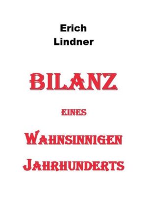 Erich Lindner, einer der letzten Zeitzeugen des 20. Jahrhunderts, wurde während der Weimarer-Republik geboren. Er erlebte den zweiten Weltkrieg mit einer Mordorgie in einer schwindelerregenden Größenordnung. In seinem Buch verdeutlicht er den Wahnsinn der Kriege des 19. und 20. Jahrhunderts. Außerdem erzählt er von seinen eigenen Erlebnissen im zweiten Weltkrieg und wie er den totalen Umbau der gesamten Gesellschaft, vom Handbetrieb zur Moderne des 21. Jahrhunderts erlebte.