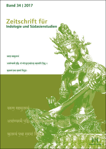 Zeitschrift für Indologie und Südasienstudien, Band 34 (2017) | Hans Harder, Thomas Oberlies