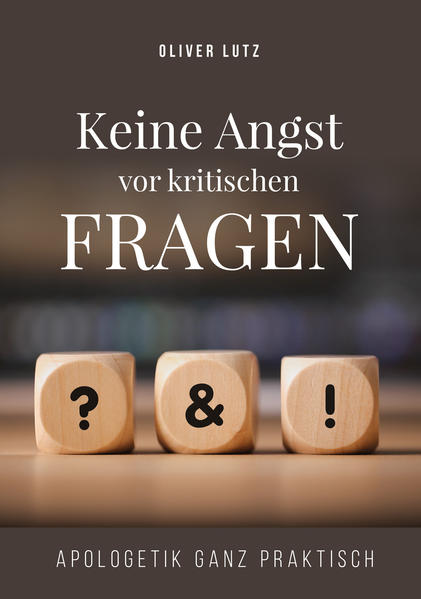 Mit diesem Kleingruppen- Buch machst du dich und deine Freunde für die herausfordernden Begegnungen im Alltag fit: Ihr werdet Mut bekommen, zu eurem Glauben zu stehen und ihn zu bezeugen. Das Buch ist gut durchdacht, hilfreich und mutig. «Wer glaubt, denkt weiter. Wer denkt, glaubt tiefer!» Das vorliegende Buch von Oliver Lutz ist eine große Hilfe, sich mit den Fragen auseinanderzusetzen, die unsere Mitmenschen an den christlichen Glauben stellen. Es ermutigt dazu, sie auf dem Weg zum lebendigen Gott hin zu begleiten.