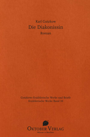 Gutzkows düster grundierter Kurzroman 'Die Diakonissin' (1855) setzt sich mit der seit 1849 immer einflussreicher werdenden ›Inneren Mission‹ und dem damit verknüpften Diakonissenwesen auseinander. Bereits seit 1850 hatte sich Gutzkow mit dieser Reaktion protestantisch-konservativer Kreise auf die zunehmende soziale Verelendung, die wachsende Zahl ›Ungläubiger‹ und das Erstarken demokratischer und sozialistischer Bewegungen kritisch auseinandergesetzt. Die Ausübung christlicher Nächstenliebe erschien ihm suspekt, weil sie verbunden mit kirchlichem Bekehrungseifer und klerikaler Agitation auftrat. Aber auch die in der zweiten Hälfte des 19. Jahrhunderts immer drängender werdende ›Frauenfrage‹ greift Gutzkow in dem Roman auf: das Verhältnis von weiblicher Erwerbstätigkeit, Selbständigkeit und ehelicher Bindung. Im Mittelpunkt des Romans steht die junge Constanze Artner, die den Entschluss gefasst hat, ihre gescheiterte Verlobung mit dem Arzt Alfred Wolmar zu kompensieren, indem sie der Liebe gänzlich entsagt und als Diakonisse Kranke und Sterbende pflegt. Eines der zentralen Kapitel besteht aus den Tagebuchaufzeichnungen von Constanze Artner aus ihrer Probezeit in einem Krankenhaus, für das die 1847 eröffnete Diakonissenanstalt 'Bethanien' in Berlin das Vorbild abgab. Zwar finden am Ende die Liebenden, beide nunmehr geprüft und geläutert, unterstützt durch einen wohlgesonnenen Freundeskreis doch noch zueinander, doch aufgrund der nicht mehr hintergehbaren Erkenntnis der tristen conditio humana bleibt eine melancholische Grundstimmung bestehen.