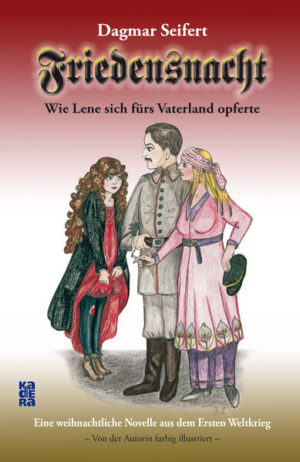 In spätestens einem halben Jahr ist der Krieg vorbei, dann haben wir gesiegt! Das glauben die meisten Menschen im Sommer 1914. Helene, sechzehnjährige Offizierstochter aus Blankenese, ist ebenfalls davon überzeugt. Ihr Vater und Bruder Harro fahren an die Front, sie muss mit der ungeliebten jungen Stiefmutter zurückbleiben. Doch im Heimaturlaub schildert Harro schreckliche Szenen aus den Grabenkämpfen, und bald wird es durch die Britische Seeblockade auch Zuhause unkomfortabel. Helene erklärt in einem Schulaufsatz, dass sie jederzeit bereit ist, sich selbst aus patriotischen Gründen zu opfern. Und als sich die Gelegenheit bietet, das Vaterland zu retten, zögert sie nicht, selbstlos und verantwortungsbewusst auf ihr Gewissen zu hören… Die Autorin illustrierte die weihnachtliche Novelle mit 16 Farbzeichnungen und gibt damit der gefühlsstarken Novelle eine sinnliche Erweiterung.