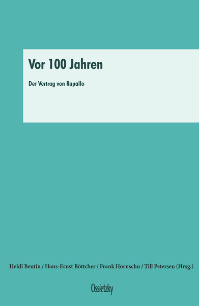 Vor 100 Jahren | Heidi Beutin, Hans-Ernst Böttcher, Frank Hornschu, Till Petersen