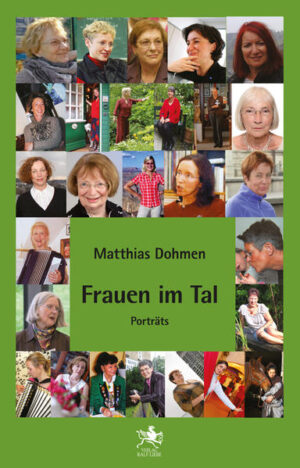 27 Frauen, 27 biographische Skizzen. Und ein besonderer Blick auf das „Tal“, wie die Wuppertaler ihre bergische Metropole nennen. Lehrerinnen, eine Malerin, Angestellte, eine Ehrenbürgerin. Viele stammen auch aus dem Tal der Wupper, andere haben türkische oder dänische Wurzeln, zwei weitere hier porträtierte Frauen wuchsen in der DDR auf. Soweit sie verheiratet sind, werden sie oft verkürzt als „bessere Hälfte“ des Vorsitzenden der jüdischen Kultusgemeinde, eines Landtags- und zweier Bundestagsabgeordneter oder des langjährigen Sparkassen-Vorstandsvorsitzenden wahrgenommen. Psychotherapeutin, Vereinsvorsitzende oder einfach nur Hausfrau, die „ein kleines Familienunternehmen“ leitet: Sie stellen etwas dar, setzen sich durch und stehen für eigenständige Lebensentwürfe. Monika Bell Thürmer Beate Bigge Ulrike Brux Elke Brychta Klaudia Dmuß Christine Flunkert Petra Glebe Bärbel Goebel Lea Goldberg Eva Gothsch Claudia Hardt Andrea Hedemann Marlies Hellwig Ursel Kraus Ellen von Lünen Margrethe Mencke Esther Nowoczin Ines Pröve-Hesse Iris C. Rau Petra Schättler Martina Schürer Ingrid Schuh Ursel Slawig Edda Träger Annegret Trappmann-Bell Iris Vaupel Hatice Werner