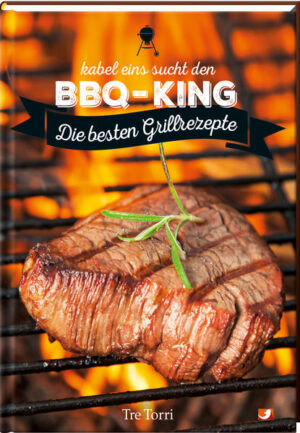 Mit dem Grillbuch begleitend zum kabel eins Event „Abenteuer Grillen - kabel eins sucht den BBQ-King“ läutet der Tre Torri Verlag offiziell den Start der Grillsaison ein. Das handliche Grillbuch mit genialen Rezepten für angehende BBQ-Kings und Queens bietet alles was das Grillerherz begehrt. Angefangen bei den ultimativen Grillbeilagen, Saucen und Dips über BBQ-Klassiker wie Burger, Currywurst und Bierdosen-Chicken bis hin zu Vegetarischem vom Grill ist für jeden Geschmack das Richtige dabei. Selbst der Nachtisch kommt vom Rost und sorgt für den gelungenen Abschluss in geselliger Runde.