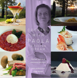 Wellbeing, Food experiences, Healthiness and an approach to the ingredients with the most utmost respect, are the DNA of contemporary cuisine that is rooted in tradition and in the concepts of lightness, depth of avors and nesse - nding their perfect synthesis in the book „Cooking with Paola“. Developed and created in over 10 years of experience as Executive Chef at the Ristorante Alla Pieve in the hillsides around Siena, they casually cross national boundaries and are fusing and linking to the Tuscan territory. The collection, with precise instructions and descriptions step by step, is enriched with information, tips to extend or modify the recipes themselves and curiosities about the products. The wine pairing advices were selected by Sommelier Villiam Campani, already awarded in 1994 with the Grand Award from Wine Spectator magazine as editor of one of the best wine cellars in Europe. The carefully chosen wines are available at CultoDiVino.com wine store located inside the restaurant.