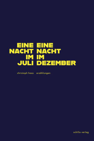 Ein Mann geht in einer Sommernacht zu einer Tankstelle, um Bier zu kaufen, und sieht rot, als er es nicht sofort bekommt. Das Liebesleben eines jungen Nachbarn bringt den Alltag eines älteren Ehepaars durcheinander. Auf einer anstrengenden Reise stellt ein merkwürdiger Halbwüchsiger die Nerven seiner Eltern auf die Probe. Lakonisch und eindrücklich schildert Christoph Haas in seinen Erzählungen, wie Sicherheiten verloren gehen und Vertrautes plötzlich fremd wird.