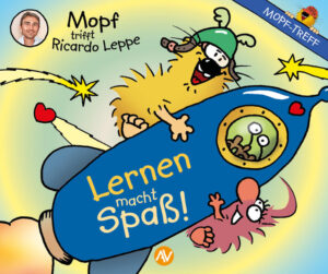 MOPF- TREFF Nr. 2: Mopf trifft Ricardo Leppe – Schule macht Spaß! In diesem MOPF- TREFF hat es sich unser Mopf zur Aufgabe gemacht, viel Neues zu erlernen. Aber nicht auf die „verstaubte“ alte Weise – er möchte mit Freude lernen! Wer kann ihm dazu wertvolle Tipps geben? Natürlich Ricardo. Ricardo Leppe wurde selbst in den ersten Schuljahren zuhause von seinen Eltern unterrichtet und trägt nun seine Erfahrungen in die Welt hinaus. Viele schätzen seine einfachen Lernmethoden. Er ist ein Pionier der neuen Zeit, er steht für ein spielerisches Lernen, das uns und unseren Kindern viel Freude bereitet.