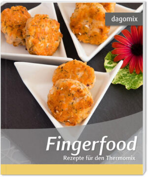 Ein Kochbuch mit Rezepten speziell für den Thermomix TM5 sowie TM31. Das Buch enthält 36 unterschiedliche Rezepte für Fingerfood mit Bild, verständlicher Beschreibung und Nährwerten. Von Minipizzen, Spargelmouse bis zu Garnelen-Krabben-Frikadellen sind viele unterschiedliche Rezepte fürs nächste Buffet zu finden.