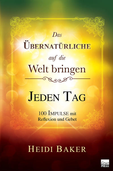 Dieses Buch enthält 100 Impulse für die tägliche Nachfolge und wird dem Leser helfen ermutigt zu sein und seinen Fokus auf Gott zu setzen. Basierend auf Heidi Bakers populärem Buch „Das Übernatürliche auf die Welt bringen“ enthält jeder Abschnitt wichtige Erkenntnisse, die uns helfen, auf die Erfüllung Seiner Versprechen in unserem Leben zu warten. Jeder Impuls wird begleitet von einem Punkt der Reflexion und einem Gebet, um den Impuls ins Leben zu bringen. Die Erkenntnisse der Autorin machen dieses Buch aussergewöhnlich und wird den Leser jeden Tag neu herausfordern, dass Übernatürliche auf die Welt zu bringen.