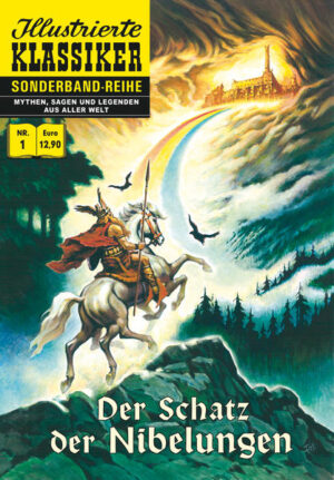 Illustrierte Klassiker Sonderband Nr. 1- 6 In der Sonderband- Reihe werden Comics veröffentlicht, die nicht zu den ursprünglichen Titeln der amerikanischen Classics Illustrated zählen und auch nicht zu den in Europa erschienenen Geschichten (Joint European Series) zählen. Von den Thematiken und vom Stil her sind die ausgewählten Geschichten aber durchaus Klassiker, die es verdient haben, ihnen eine eigene Sonderband- Reihe zu widmen. In den Nummern 1- 6 wird die Saga um die legendären Nibelungen erzählt. Erschienen sind diese Hefte in den 60er Jahren im Editorial Novaro, Mexiko City. Nr. 1 Der Schatz der Nibelungen Zeichner: Felipe Nevarez Cover: Ertugrul Edirne Odin, der wichtigste Gott der alten Germanen, besiegt mit seinem achtbeinigen Pferd Sleipnir den Riesen Hrungnir in einem Wettrennen. Der unterlegene Riese muss sich daraufhin in einen Fischotter verwandeln. Auf der Jagd erlegt ihn Thor versehentlich mit einem riesigen Stein. Daraufhin werden die Götter von den aufgebrachten Riesen gefangengenommen. Nur der von Alberich zusammengetragene Nibelungenschatz kann sie jetzt noch retten.