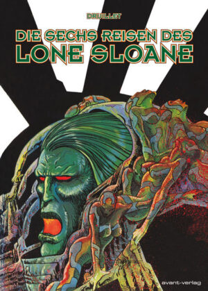 Noch nie zuvor wurde das Hauptwerk des französischen Comicautors Philippe Druillet, eine Ikone der 70er Jahre, in Buchform in Deutschland publiziert. Das großartige barocke Science- Fiction- Spektakel Lone Sloane um den gleichnamigen Weltenwanderer und Raumpiraten veränderte die europäische Comiclandschaft nachhaltig. Druillets Werk ist ein Trip in erstaunliche Welten und ein wichtiger Einfluss für zahlreiche Filme des Genres. Die opulenten Zeichnungen sind auch heute, 45 Jahre nach ihrem Entstehen, in ihrer Detailfreude überraschend und exzentrisch. Der erste im avant- verlag publizierte Band führt in die Geschichte des rotäugigen Neo- Terraners und Rebellen Lone Sloane ein, der mit seinen Gefährten im Kosmos gegen Götter und obskure Mächte kämpft. „Wie brav, vernünftig und beinahe bürgerlich mir Tim doch vorkommt, im Vergleich zu Ihrem Helden!“ Hergé „Für uns Profis hat Druillet den Rahmen der Bilderzählung gesprengt, hat sie aus der engen Begrenzung der kleinen Panels befreit. Der Widerhall dieser Explosion ist noch lange nicht vergangen.“ René Goscinny