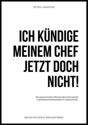 "Das ist ab heute Chefsache!" Anna ist fassungslos als ihr Chef ihr untersagt, die längst begonnenen Verhandlungen selbst zu Ende zu führen. In welchem Zeitalter lebte der olle Blaschkowitz eigentlich? Hatte er noch nie etwas von Mitarbeitermotivation durch Verantwortung, Vertrauen und Entscheidungsfreiheit gehört? Seit drei Jahren ging das jetzt schon so! Nach mehreren Jobwechseln hatte sie nach einem Job mit Sinn gesucht. Eine Arbeit, die sie motivierte, begeisterte und genügend Freiraum ließ für selbstständiges Denken und Handeln. Stattdessen ärgerte sie sich mit einem Chef alter Schule herum und war umgeben von demotivierten Kollegen, die nur noch Dienst nach Vorschrift machten und den Großteil ihrer Arbeitszeit damit verbrachten, über Kollegen anderer Abteilungen zu lästern. Sie sollte kündigen! Immer wieder kam sie zu diesem Ergebnis. Gleich morgen würde sie es endlich tun! WAS, WENN ÜBER NACHT EIN WUNDER GESCHIEHT? Anna starrte auf das schwarz-weiße, schlichte Plakat, das ihr zwischen all den bunten Bildern der Tiefgarage ins Auge fiel und sie nicht mehr loslassen sollte. Was, wenn über Nacht ein Wunder geschieht? Immer und immer wieder bohrte sich dieser Gedanke in Annas Kopf. Wie würde ihr Joballtag aussehen? Was wäre anders? Woran würde sie merken, dass das Wunder passiert war? War es an der Zeit, größer zu denken und ihre strategischen Kompetenzen für das Unternehmen als Ganzes einzusetzen? Wollte das Plakat sie dazu aufrufen, mutiger zu sein und den ganzen Laden umzukrempeln oder war sie schon so überarbeitet, dass sie Gespenster sah?