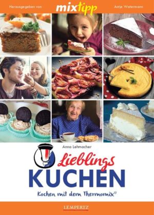 Betriebsfeier, Kindergeburtstag, Kaffeeklatsch mit Oma - und immer lockt das Kuchenbuffet! Was wäre ein Leben ohne Kuchen? Sinnlos - da ist sich das Team MIXtipp einig. In diesem Band haben wir die schönsten Rezepte unserer Backfee Anna Lehmacher zusammengestellt. Sie nahm uns an die Hand und entführte uns in die Welt ihrer Lieblingskuchen. Gemeinsam haben wir getestet und gekostet und waren von jedem Gebäck betört. Nun möchten wir Annas Backleidenschaft weitergeben! Daher findest du hier neben umwerfenden Rezepten viele wertvolle Informationen zu einzelnen Teigarten, vom Rührteig über Biskuit bis hin zum Hefeteig. Tipps und Tricks mit deren Umgang garantieren, dass beim nächsten Mal mit Sicherheit nichts anbrennt. Versüße den nächsten Kindergeburtstag mit der Schaumkusstorte - sie wird der Kracher! Probiere dich an nostalgischen Tortenträumen wie der Schwarzwälder Kirschtorte und bring deine Großmutter ins Schwelgen! Und deine neuen Kollegen werden dich bei deiner Einstandsfeier für den Rüeblikuchen lieben! Wie immer gilt: Alle Kuchen lassen sich mit dem TM 5 oder TM 31 zaubern. Jeder Teig gelingt spielend leicht, während du dich schon um die Füllung oder den Guss kümmern kannst. Viel Freude beim Backen und Genießen deiner Köstlichkeiten!