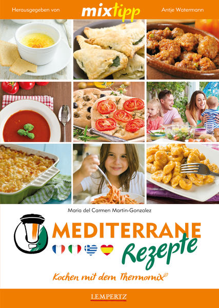 Kastilische Cremesuppe, Vitello Tonnato, Gyros Kefalonia oder Toskanischer Kaninchentopf - das sind nur einige der mediterranen Köstlichkeiten, die Maria del Carmen Martin-Gonzales, langjährige Mitarbeiterin der spanischen Thermomix-Zeitschrift „Cocina tu misma con Thermomix“, in diesem Buch zusammengestellt hat. Mit dieser speziell auf den Thermomix TM 5 und TM 31 zugeschnittenen Rezeptsammlung kannst du schonend und entspannt vielfältige Gerichte aus der mediterranen Küche zubereiten. Dabei findest du hier sowohl abwechslungsreiche Vorspeisen und Suppen als auch köstliche Hauptspeisen und raffinierte Desserts. Entdecke deine mediterrane Seite und genieße neue kulinarische Geschmacksmomente mit dem Thermomix und unseren MixTipps!