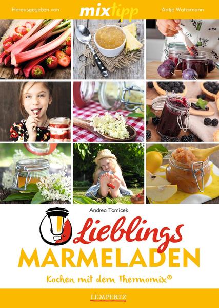 Erdbeer-Rhabarber-Marmelade und Pflaumenmus, Pfirsich-Mango-Marmelade und Nektarinenkonfitüre – mit diesen Marmeladen und noch vielen mehr hast du einen tollen Start in den Tag! Wie wir in diesem Buch zeigen, ist die hauseigene Marmeladenherstellung keineswegs auf den Sommer beschränkt: Auch in der kalten Jahreshälfte lassen sich mit etwas Kreativität die tollsten Marmeladen herstellen, die dein Frühstück perfekt machen! Dabei kommen pikante Köstlichkeiten wie Physalismarmelade, Lotti Karotti und Tomatenmarmelade nicht zu kurz. Andrea Tomicek stellt hier zusammen mit dem Team MIXtipp ihre Rezeptsammlung aus guten alten Familienrezepten und exotisch-würzigen Neukreationen zum Nachkochen zur Verfügung. Mit verschiedenen Gewürzen und tollen Zutaten kannst du eine große Auswahl an Marmeladen zaubern – von der klassischen Erdbeer- bis hin zur originellen Kartoffelmarmelade – und dank Thermomix meist in noch nicht einmal 20 Minuten! Alle Rezepte lassen sich ganz leicht mit dem TM 5 und dem TM 31 nachkochen. Marmeladen einkochen – eine mühsame und zeitaufwändige Angelegenheit? Das war gestern! Dank dem Thermomix heißt es heute: Marmeladen einkochen macht Spaß!