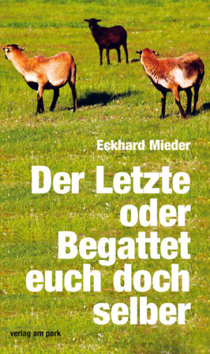 »Stell dir vor, du bist als Frosch-Mann der Letzte deiner Art. Stell dir vor, du sollst gegen deinen Willen mit der letzten Frosch-Frau auf einer Insel zur Vermehrung verexperimentiert werden. Musst du da nicht in Betracht menschlichen Strebens schlau, irre und verdrießlich werden? Stell dir vor, du bist ein Schaf und hast zwei Freunde. Stell dir vor, ihr kommt auf die Geschäftsidee, mit Opferlämmern ein Geschäft zu machen. Du kannst erfolgreich werden oder scheitern. Ein sehr menschlicher Vorgang.« (Aus: Betrachtungen, Prof. Karl-Eduard von Schützler, Biologe an der Humbug-Universität zu Putinsk). Eckhard Mieder erzählt in zwei grotesken Geschichten von fabelhaften Befindlichkeiten im andauernden Anthropozän.