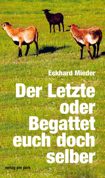 »Stell dir vor, du bist als Frosch-Mann der Letzte deiner Art. Stell dir vor, du sollst gegen deinen Willen mit der letzten Frosch-Frau auf einer Insel zur Vermehrung verexperimentiert werden. Musst du da nicht in Betracht menschlichen Strebens schlau, irre und verdrießlich werden? Stell dir vor, du bist ein Schaf und hast zwei Freunde. Stell dir vor, ihr kommt auf die Geschäftsidee, mit Opferlämmern ein Geschäft zu machen. Du kannst erfolgreich werden oder scheitern. Ein sehr menschlicher Vorgang.« (Aus: Betrachtungen, Prof. Karl-Eduard von Schützler, Biologe an der Humbug-Universität zu Putinsk). Eckhard Mieder erzählt in zwei grotesken Geschichten von fabelhaften Befindlichkeiten im andauernden Anthropozän.