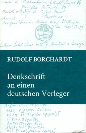 Der Dichter und Gelehrte Rudolf Borchardt verfasste 1907 eine Denkschrift für den Leiter des Insel-Verlags Anton Kippenberg, in der er drei große Publikationsreihen entwarf: eine Klassiker-Bibliothek, eine Bibliothek der Kinderliteratur und eine Bibliothek mittelalterlicher deutscher Literatur. Die Projekte wurden nicht realisiert, aber Borchardts umfangreiche Denkschrift ist ein beeindruckendes Dokument seines literaturgeschichtlichen und kulturpolitischen Denkens, das im Marbacher Insel-Archiv wieder aufgefunden wurde und über 100 Jahre nach seiner Entstehung hier erstmals ediert wird.