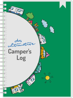 Die Neuauflage des original Camper´s Log berücksichtigt viele Wünsche von Wohnmobil- und Wohnwagen-Reisenden. Das „ultimative Campers Log hat viel Raum für Eintragungen Einträge für 15 Wochen Reisezeit (105 Reisetage). Dazu jede Menge Platz für Notizen und Fotos, neue Icons zur Dokumentation, u. a. ob der Platz Spiel und Spaß für Kinder bietet und ob Hunde willkommen sowie Spielvorlagen für jung und alt (z. B. Knobeln). Ein Fachvokabular für die häufigsten englischen Übersetzungen bei Pannen und grundlegende Vokabeln für die Nachbarländer macht das Logbuch zum idealen Begleiter für Reisende. Ein Liste mit den wichtigsten Hersteller- und Service-Nummern, ein kleines Kassenbuch, Landkarten, Checklisten, Platz für Adressen runden das Reisetagebuch ab. Kern des Reisetagebuch sind die viele Möglichkeiten, seine Erfahrungen und Eindrücke der Reise festzuhalten. Es bietet pro Reisetag eine DIN A5 Seite für den Reiseverlauf, den Übernachtungsplatz, das Wetter und den Standort. Kreuze erleichtern die Dokumentation für die Kategorie der Übernachtung, Ver- und Entsorgungsmöglichkeiten und weitere Annehmlichkeiten des Stellplatzes oder Campingplatzes. Für Erlebtes steht großzügiger Freiraum zum Eintragen bereit. Und auch an Platz für Bekanntschaften oder zum Einkleben von Eintrittskarten als Erinnerung ist gedacht. Durch Grafiken des bekannten Illustrator Aurel wird das Buch aufgelockert und unterstützt die Idee des Campens, nämlich Spaß zu haben. Diese Aufmachung, die vielen Eintragungen sowie die praktische Sprialbindung macht zu einem einzigartigen Reisebegleiter.